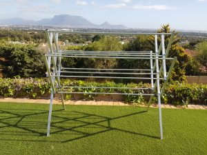 clothes horse on green grass in cape town